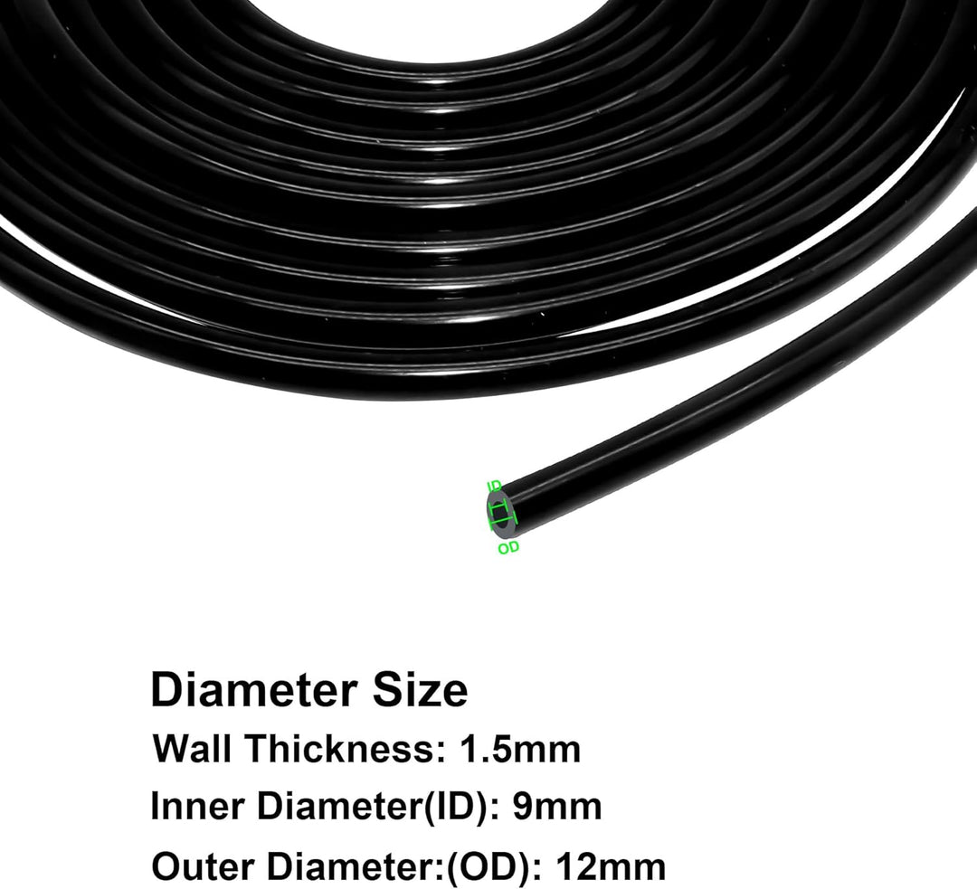 Flexibler Silikonschlauch, 9 mm ID x 12 mm Aussendurchmesser, 7 m Länge Silikonschlauch für Aquarium