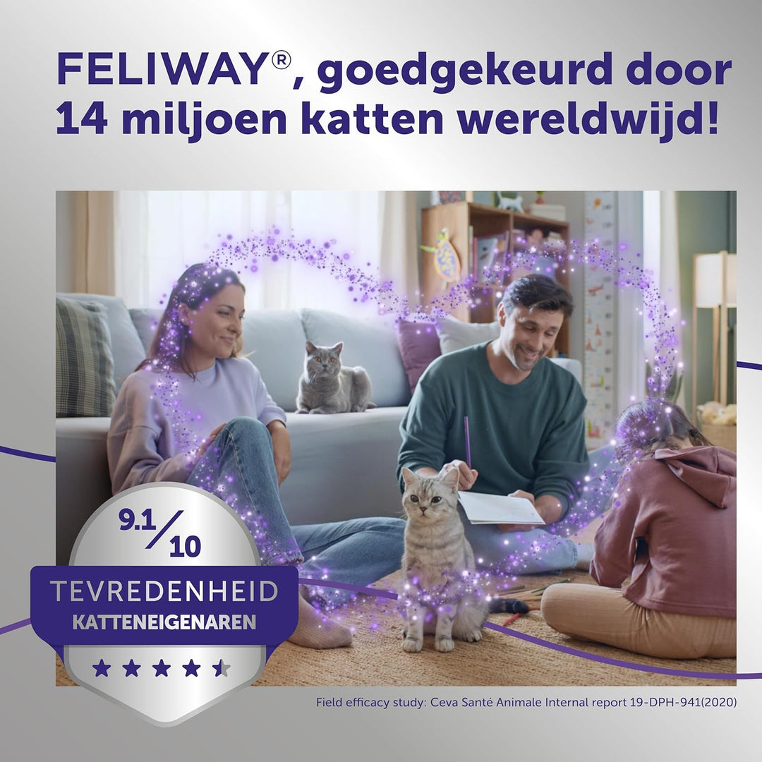 Feliway Optimum - Anti-Stress voor Kat - Verdamper + Refill 48 ml