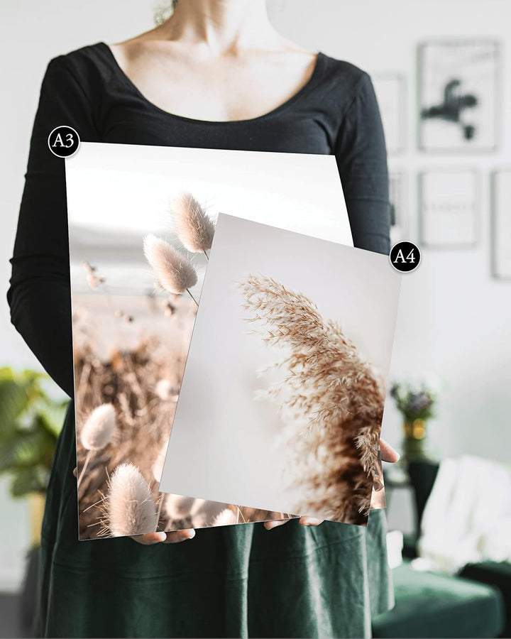 Heimlich® Premium Poster Set OHNE Bilderrahmen | 2 x DIN A3 & 4 x DIN A4 - ca. 30x42 & 21x30 | Stilv