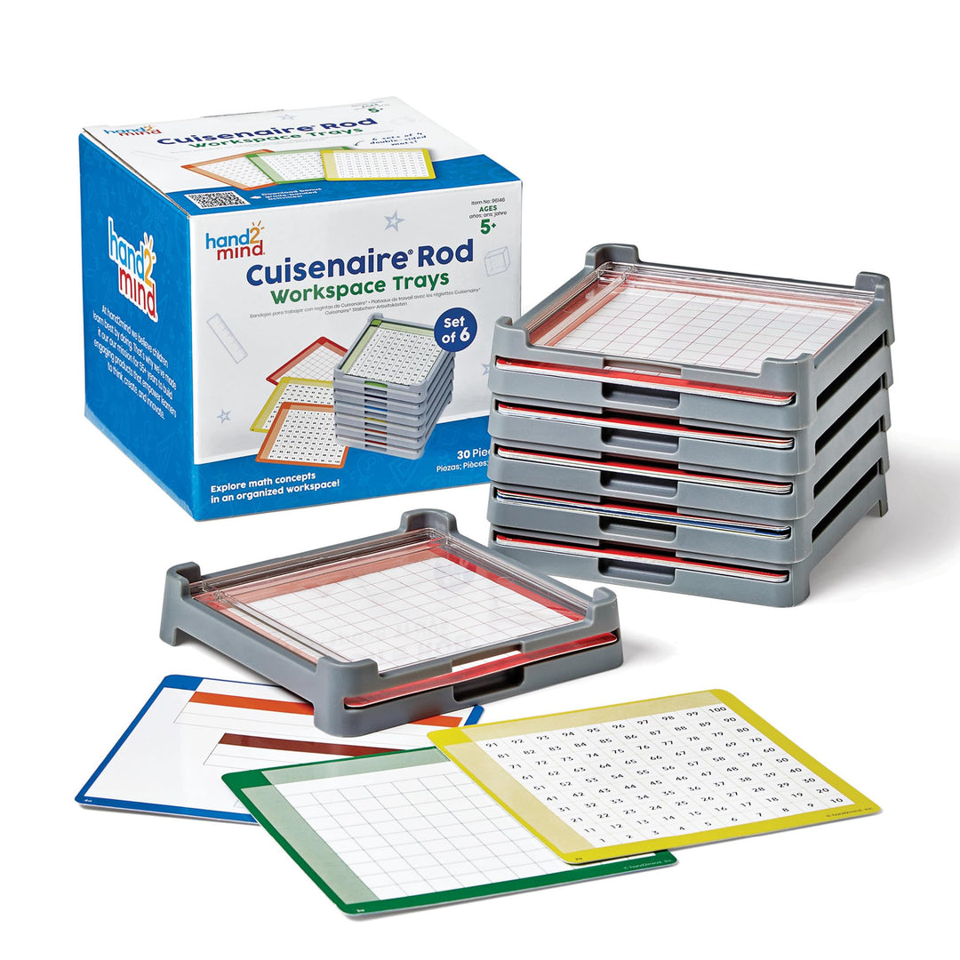 Learning Resources Cuisenaire Stab-Tabletts 6er-Set, ab 5 Jahren, enthält nur Tabletts und Aktivität