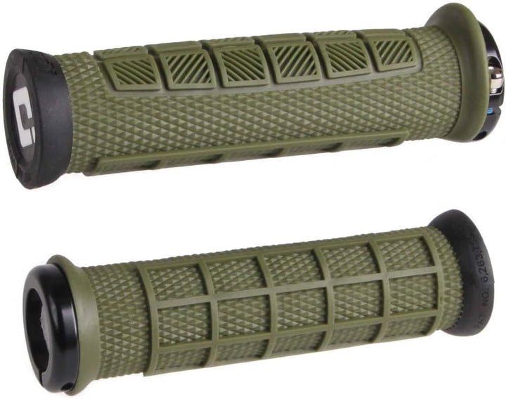 ODI Elite Pro Lock-On MTB Handles, Green/Black, 130 mm rot, rot