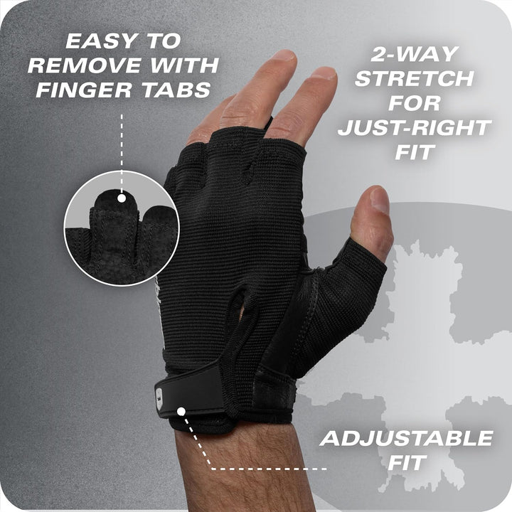 Power Gloves 3.0 Gewichtheberhandschuhe für Herren mit verstellbarem Handgelenkverschluss, atmungsak