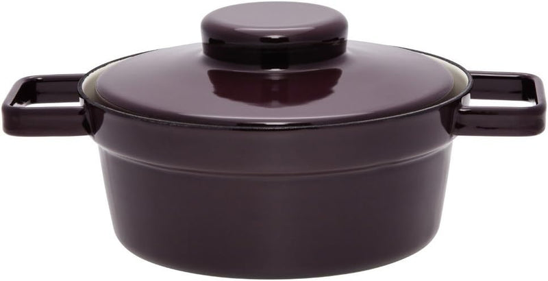 Riess, 2111-201, Kasserolle mit Deckel, Durchmesser 20 cm, Inhalt 1.2 Liter, DARK AUBERGINE, AROMAPO