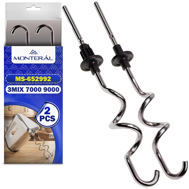2 Stück Knethaken Handmixer mit Originalcode MS-652992 für Krups Handrührgerät 3Mix 7000 9000 GN9101