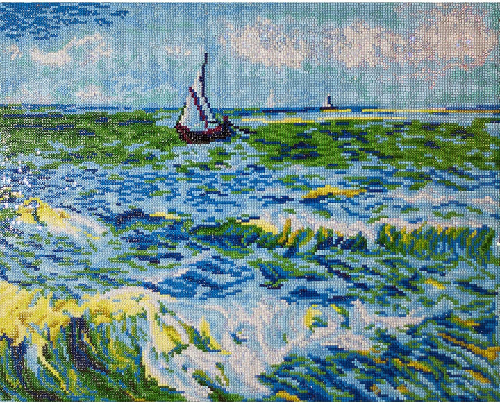Diamond Dotz DD12-029 Seelandschaft (Van Gogh), ca. 55 x 45 cm gross, Diamond Painting, Malen mit Di