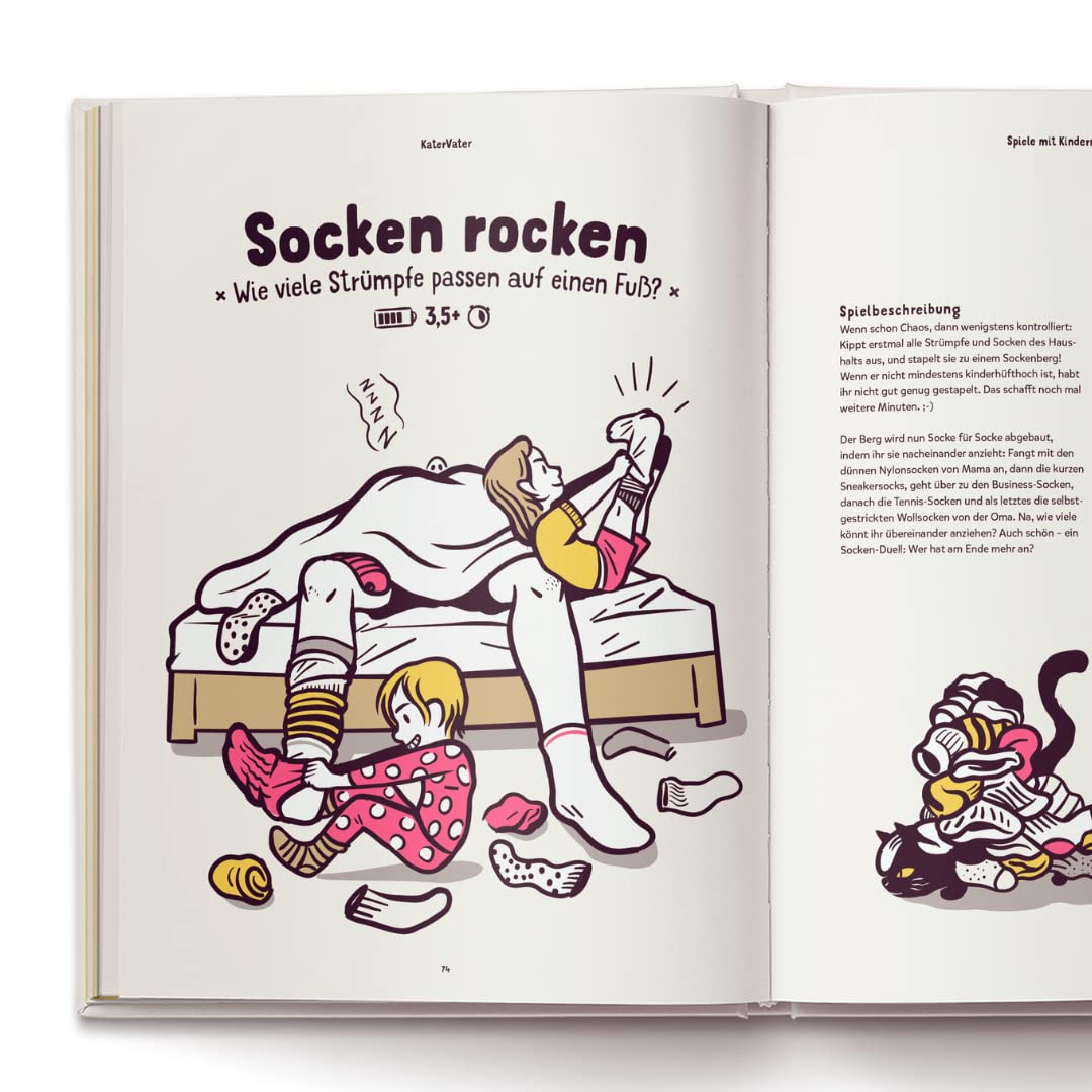 Kater Vater: 40 Papa-Kind-Spiele im Liegen – Für übermüdete Papas und hellwache Kinder., Geschenkart