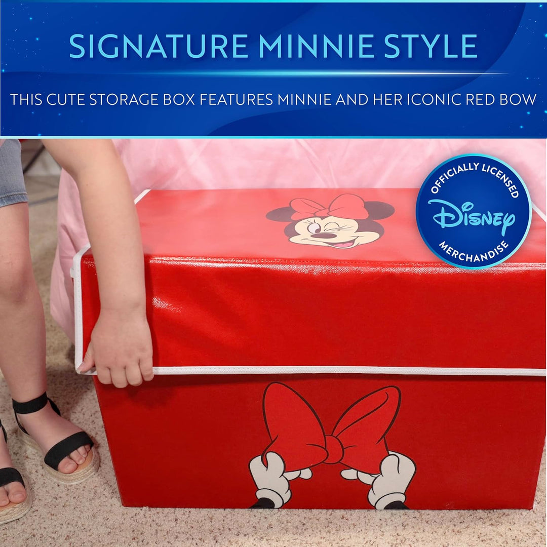 Minnie Disney Mouse Aufbewahrungsbox - Offiziell lizenziert, grosse Organisationsbox, Stoffspielzeug