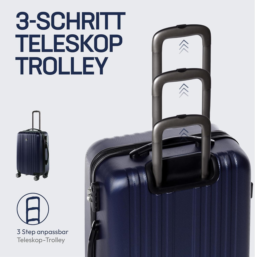 FERGÉ Grosser Koffer Hartschale erweiterbar Toulouse Rollkoffer Reise-Koffer 65 cm Hartschalenkoffer