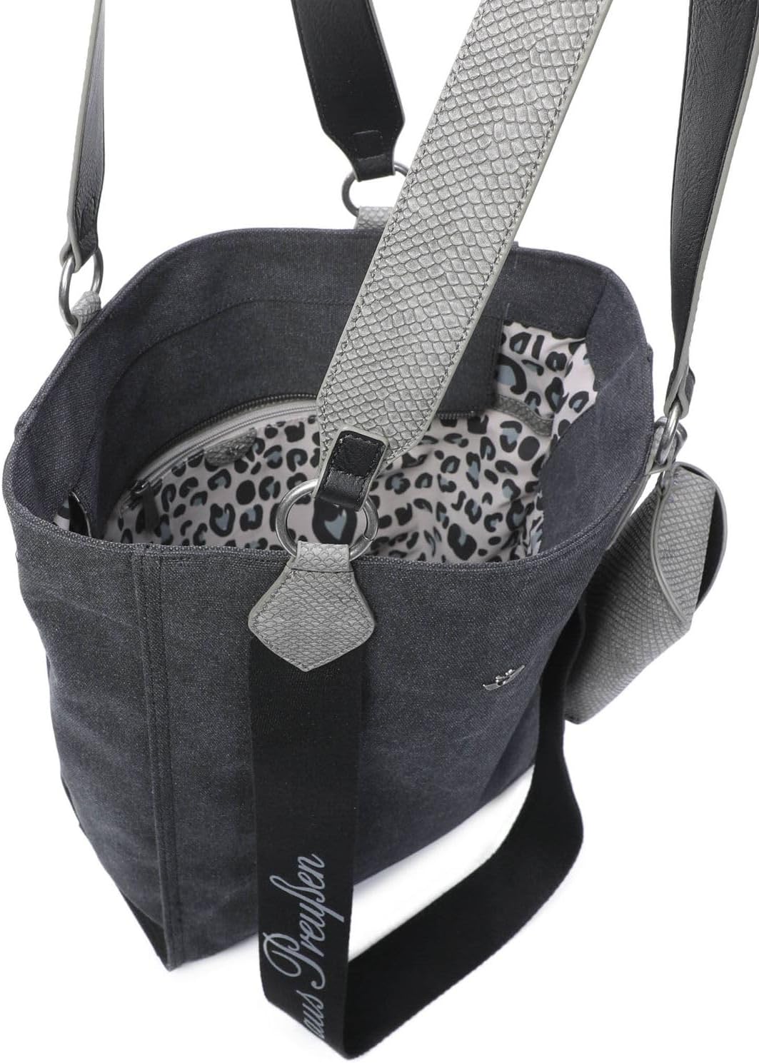 Fritzi aus Preussen Damen Izzy02 Canvas Shopper Canvas Black, Canvas Black