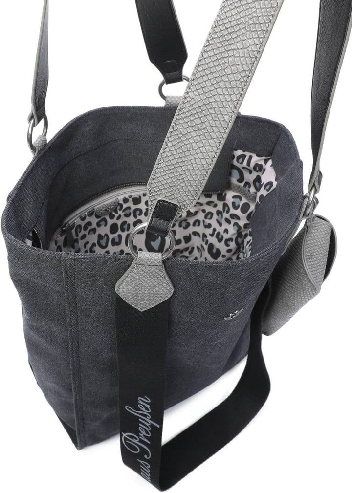 Fritzi aus Preussen Damen Izzy02 Canvas Shopper Canvas Black, Canvas Black