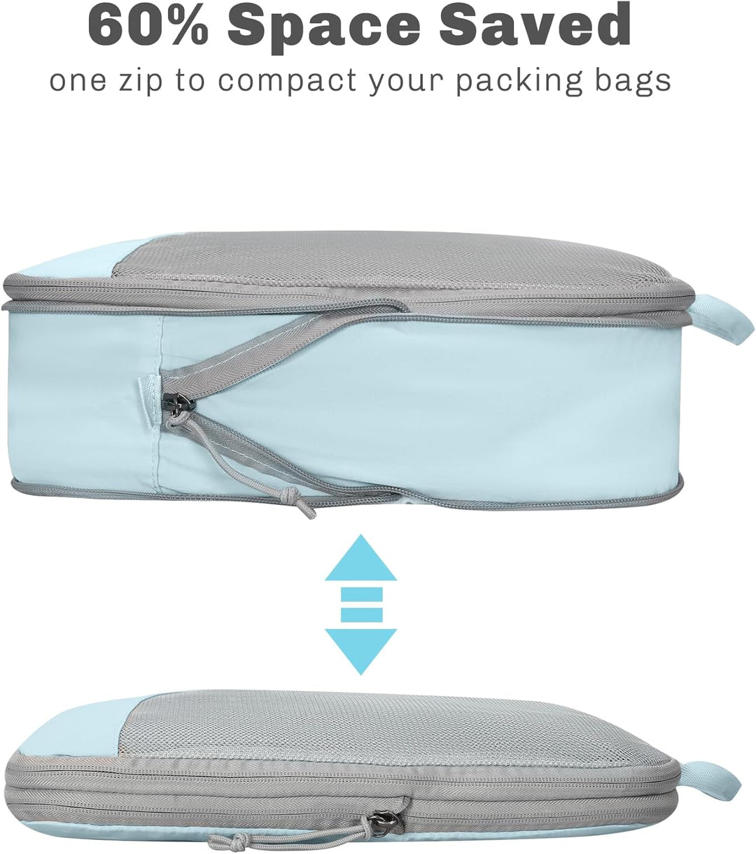 Hynes Eagle Koffer Organizer Packing Cubes Compression 6 Stück, Wasserdicht Packwürfel Organizer Set