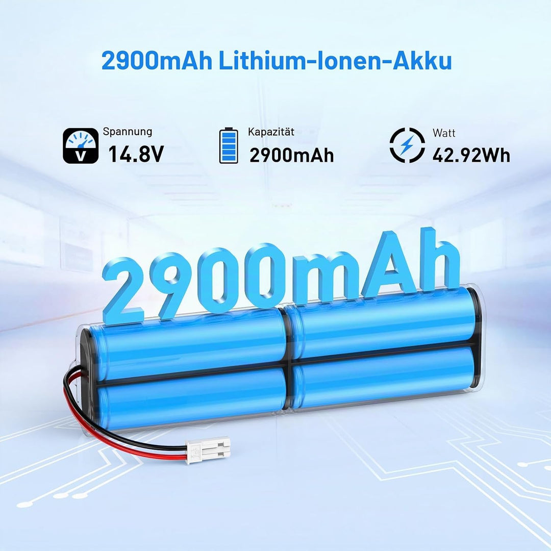 NASTIMA 14,8V 2900mAh Li-ion Akku, Ersatz Akku für Medion MD 18500 18501 18600 Serie Staubsauger