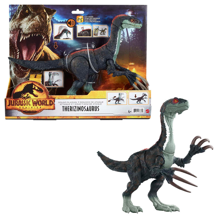 Jurassic World Dominion Sound Slashin Therizinosaurus Dinosaur Toy , Action Figure with Attack Featu