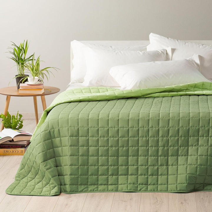 Caleffi Tagesdecke für Frühling, Doppelbett, Modern, Grün, aus Mikrofaser, 76629 160 x 190 cm Grün,