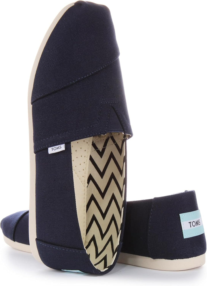 TOMS Herren Alpargata aus Recycelter Baumwolle Flache Slipper 39 EU Navy, 39 EU Navy