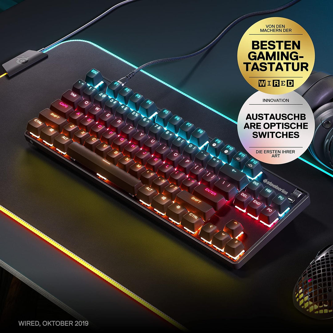 SteelSeries Apex 9 TKL - Mechanische Gaming-Tastatur - Optische Switches - 2-Punkt-Betätigung - Espo