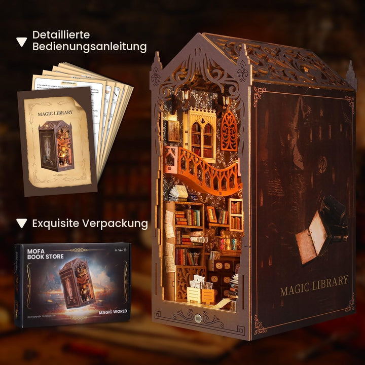 shrike book nook, DIY Magical World Book Nook Kit &amp; Dollhouse Craft Kits für Erwachsene DIY Miniatur
