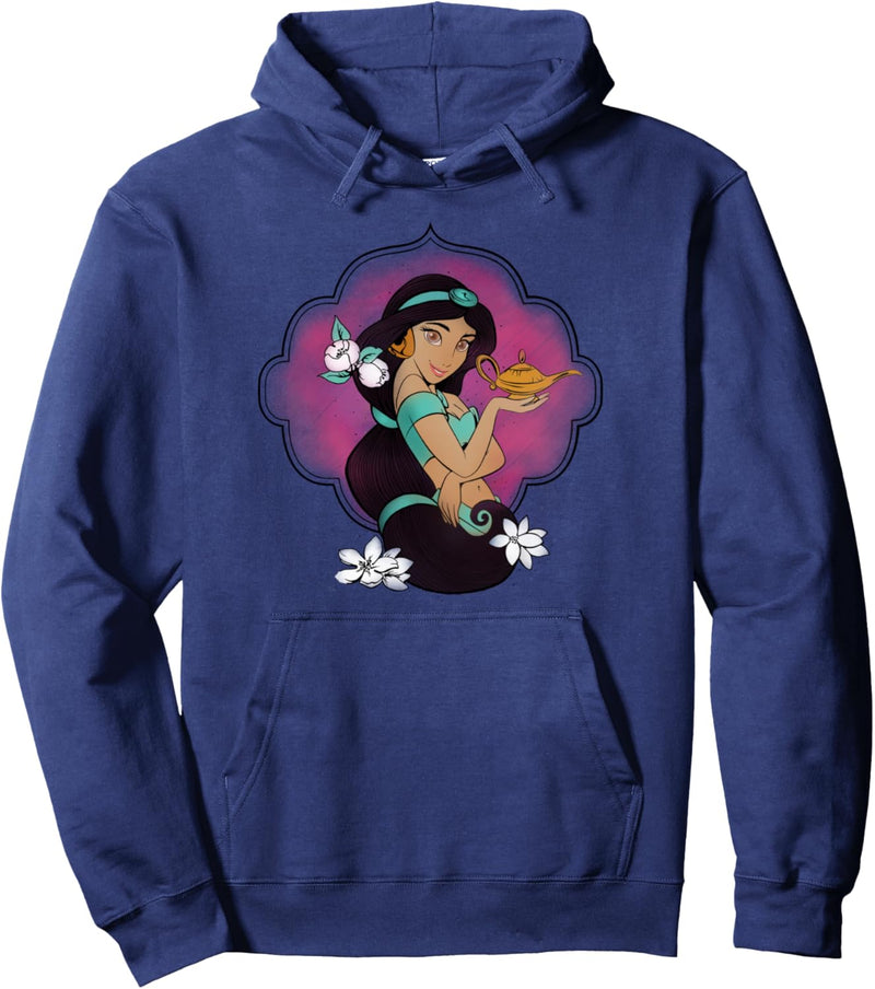 Disney Aladdin Jasmine And Lamp Portrait Sketch Pullover Hoodie