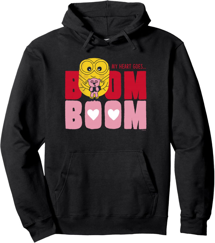 Minions Valentine's Day Bob My Heart Goes Boom Boom Pullover Hoodie