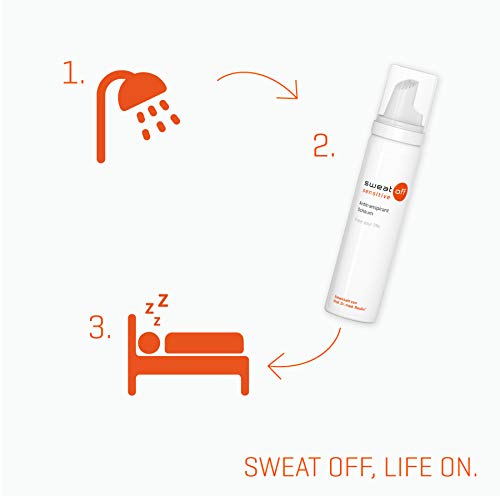 Sweat-Off sensitive Antitranspirant Schaum, Flüssigkeit, 75ml gegen Schwitzen | Schaum gegen Schweis