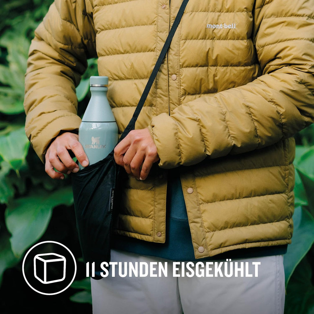 Stanley All Day Slim Trinkflasche Edelstahl 0.6L - Thermosflasche Kühlt 6 Stunden - 11 Stunden Eisge