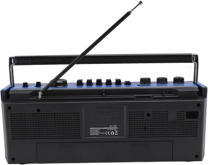 Kassetten Boombox, Retro Blueooth Boombox mit USB, SD und 3,5 Mm AUX Eingang, AM FM SW Kassettenspie