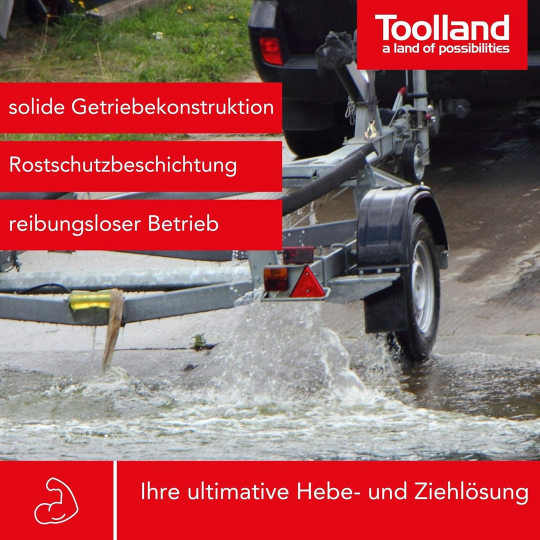 Toolland - Handseilwinde bis 250 kg (WHW250) Schwarz, Schwarz