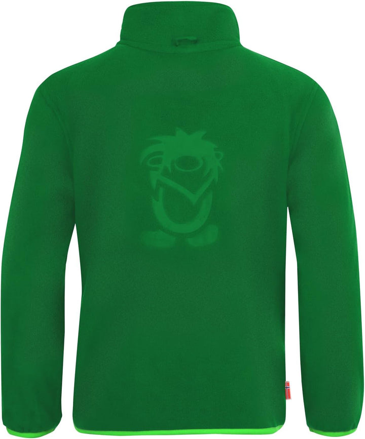 Trollkids Kinder Oppdal XT Fleece Jacke 116 Dunkelgrün / Hellgrün, 116 Dunkelgrün / Hellgrün