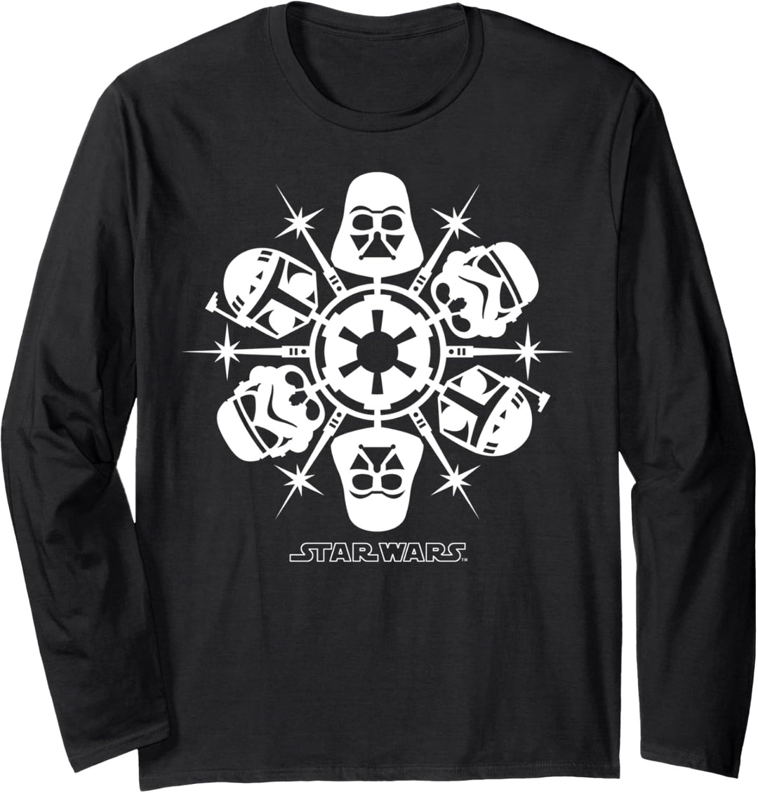 Star Wars Dark Side Snowflake Christmas Langarmshirt