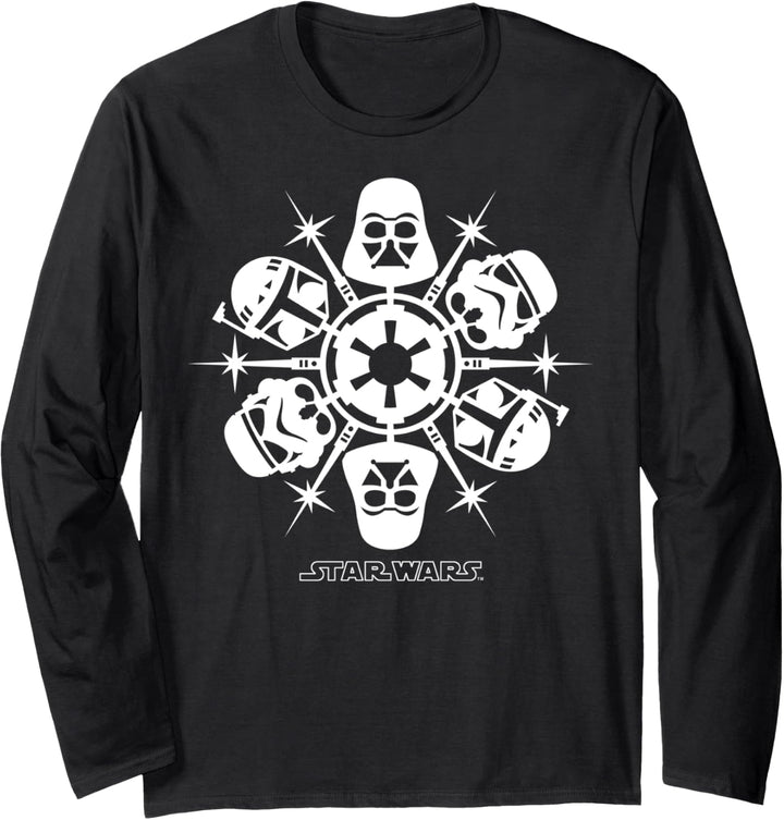 Star Wars Dark Side Snowflake Christmas Langarmshirt