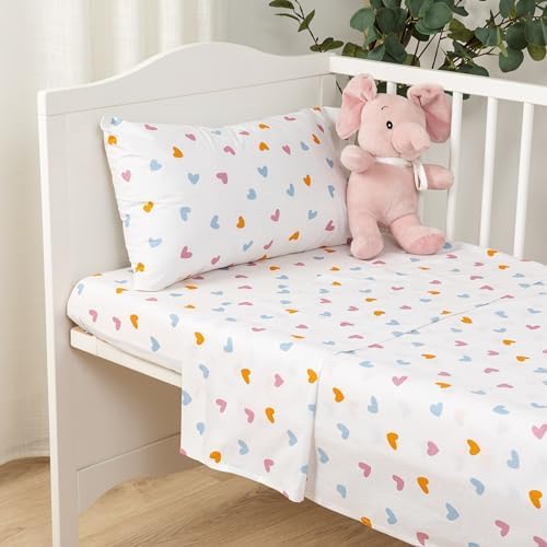 TRAMAS+ Kinderbettwäsche 60x120 cm aus 100% Baumwolle Superweiche &amp; Farbenfrohe | Babybettwäsche - (