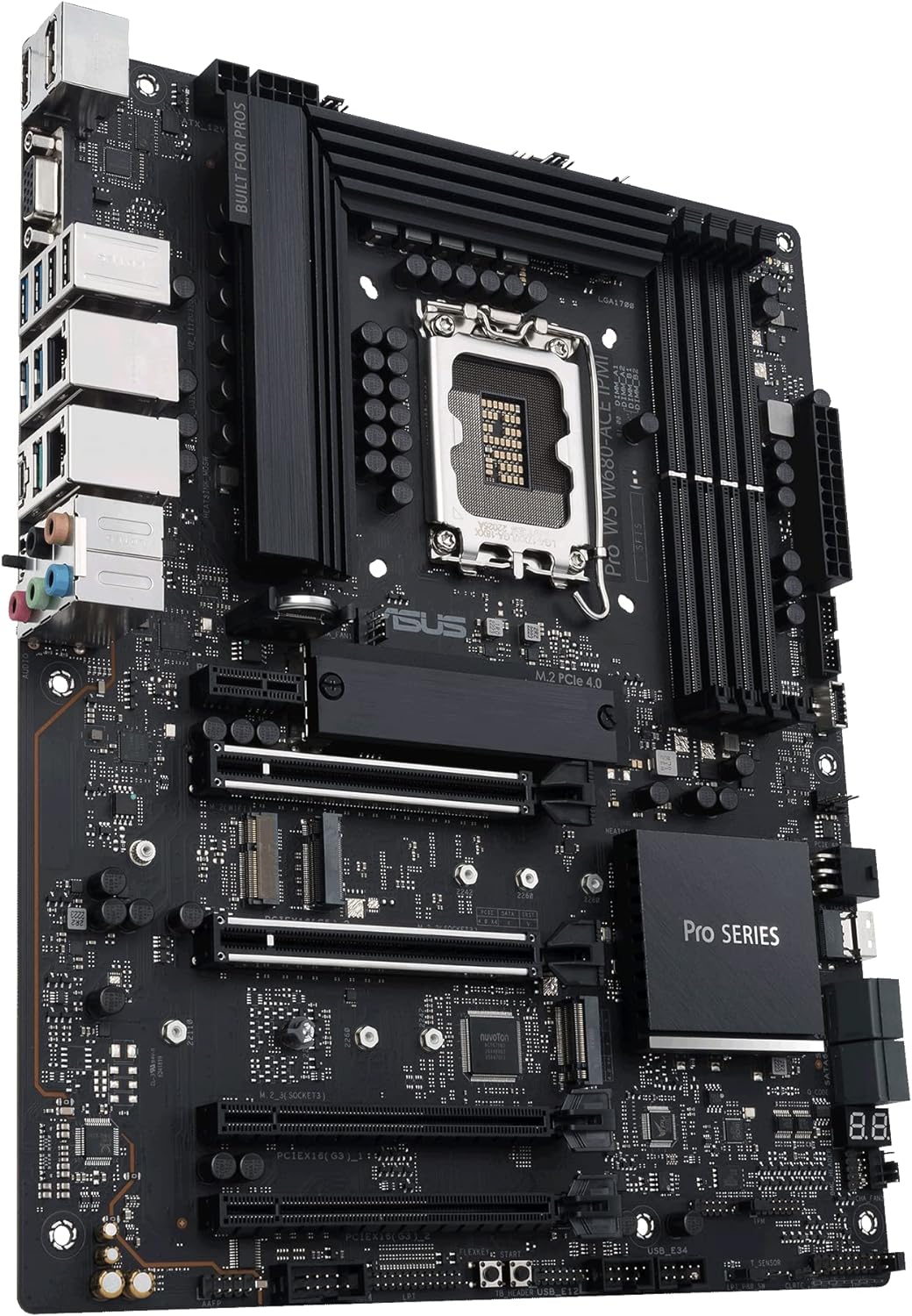 ASUS Pro WS W680-ACE IPMI Intel LGA1700 ATX Workstation Motherboard, 2xPCIe 5.0x16 Slot, DDR5, ECC-S
