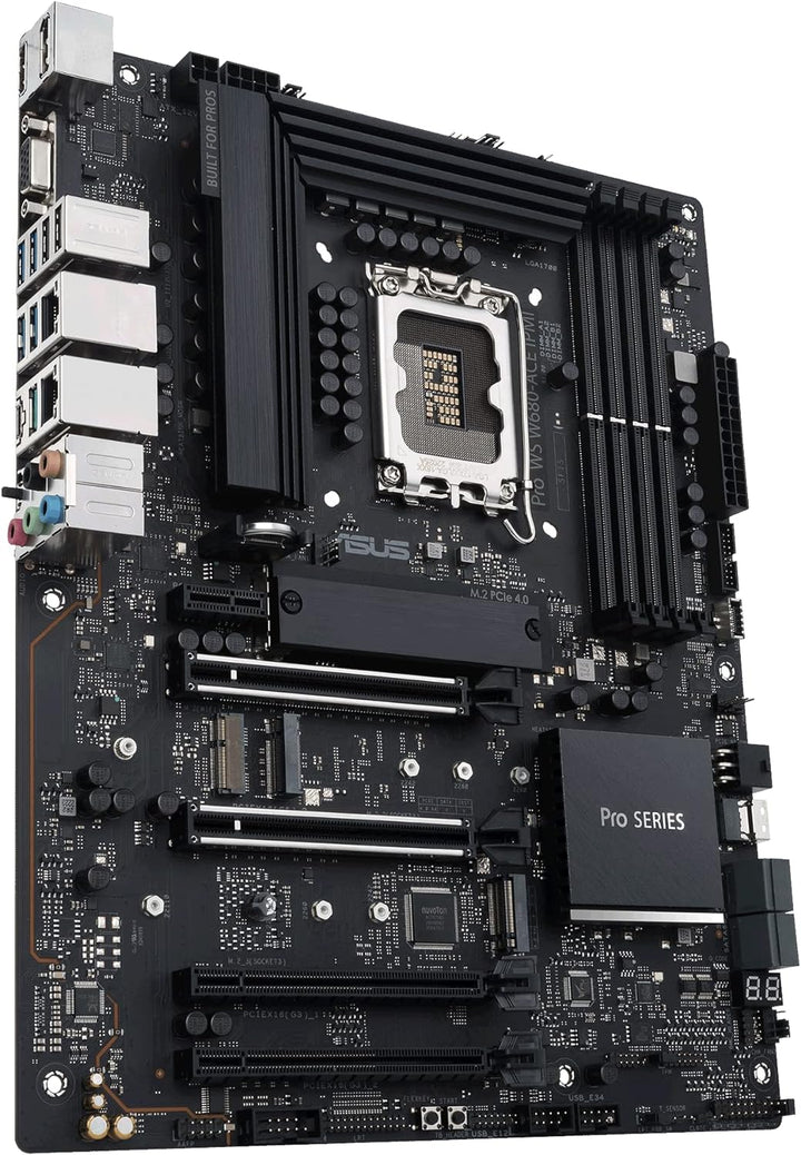 ASUS Pro WS W680-ACE IPMI Intel LGA1700 ATX Workstation Motherboard, 2xPCIe 5.0x16 Slot, DDR5, ECC-S