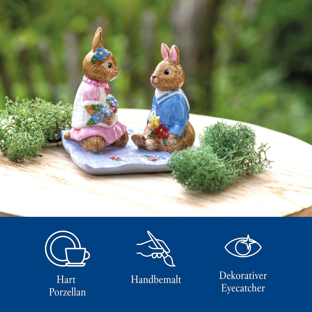 Villeroy & Boch Hasenfigur, Porzellan, Bunt, 8x8x8cm