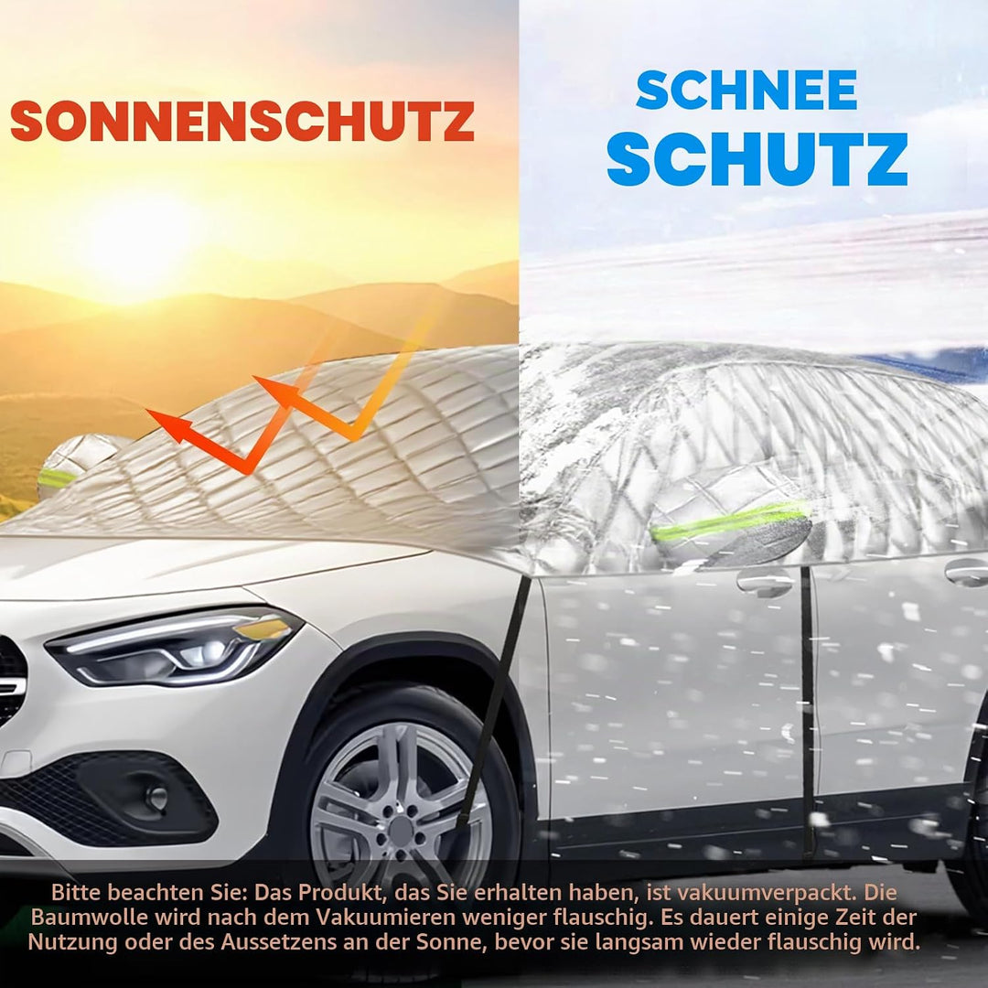 Halbgarage für Mercedes-Benz GLA 2014-2023, Halbe Autoabdeckung Winter Sommer, Abdeckplane Auto Schu