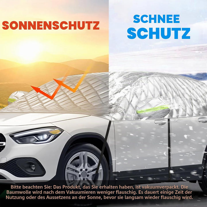 Halbgarage für Mercedes-Benz GLA 2014-2023, Halbe Autoabdeckung Winter Sommer, Abdeckplane Auto Schu