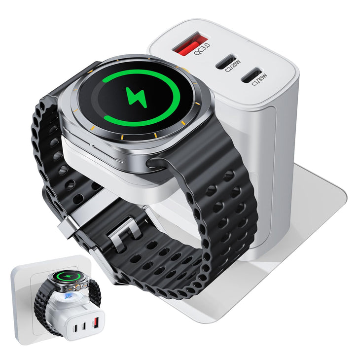 4 in 1 für Samsung Watch Ladegerät,40W USB C Ladegerät PD Schnellladegerät für Samsung Galaxy Watch