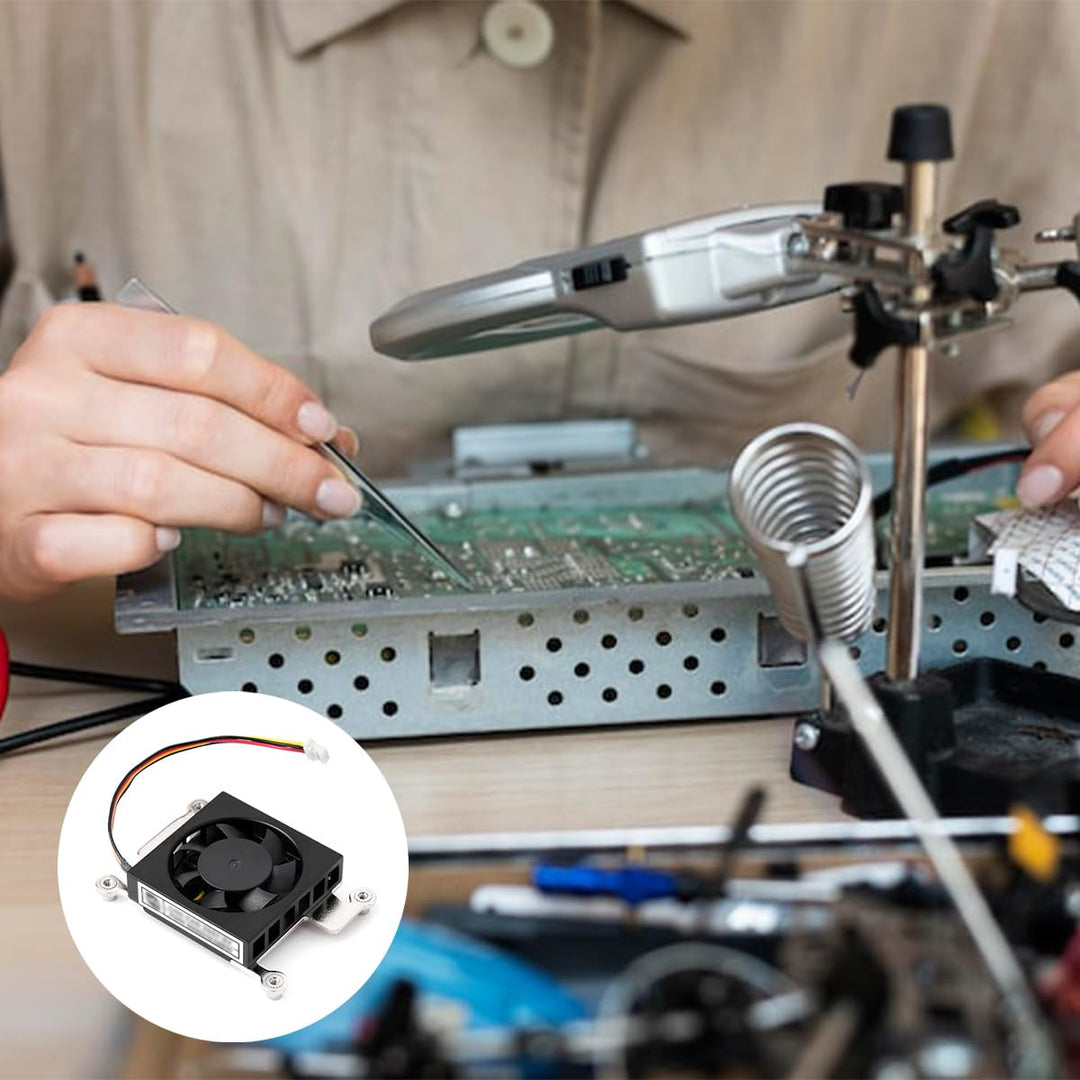 CM5 Dedizierter Kühllüfter 5 V 3007 Geräuscharme PWM-Geschwindigkeitsregelung mit Wärmeleitpad Einge