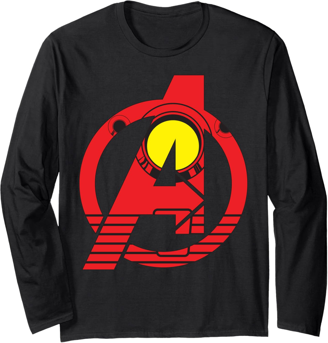 Marvel Avengers Iron Man Costume Fill Logo Langarmshirt