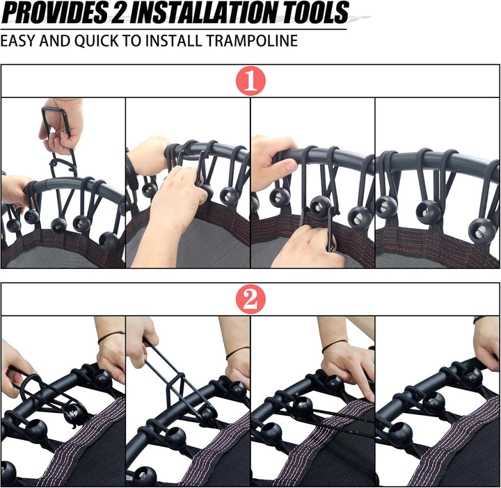 Miuphro Newan - Mini trampolín silencioso de 40 pulgadas, rebote Interior para adultos, Mejor entren