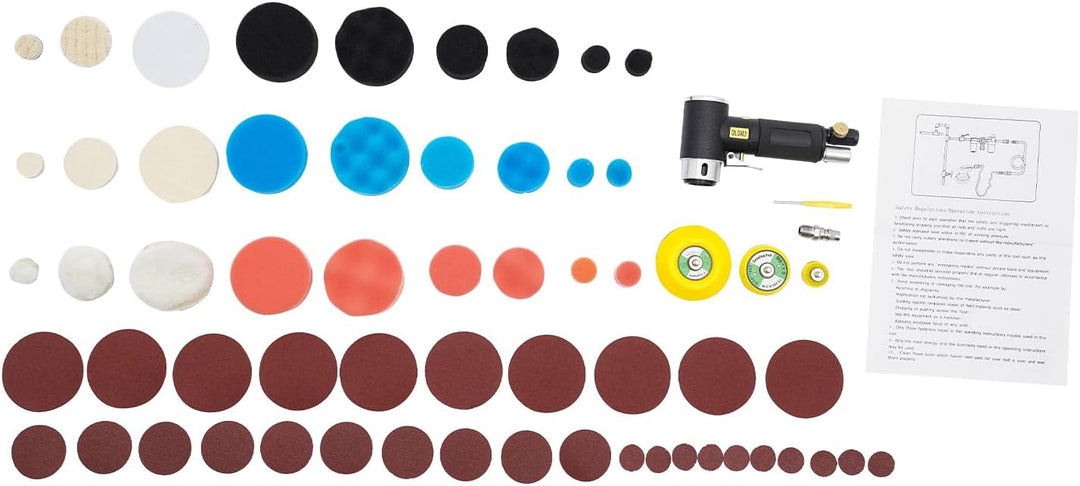 Exzenter-Poliermaschine - Druckluft Polierer, 25mm 50mm 75mm Schleifer Winkelschleifer mit 27tlg Pol