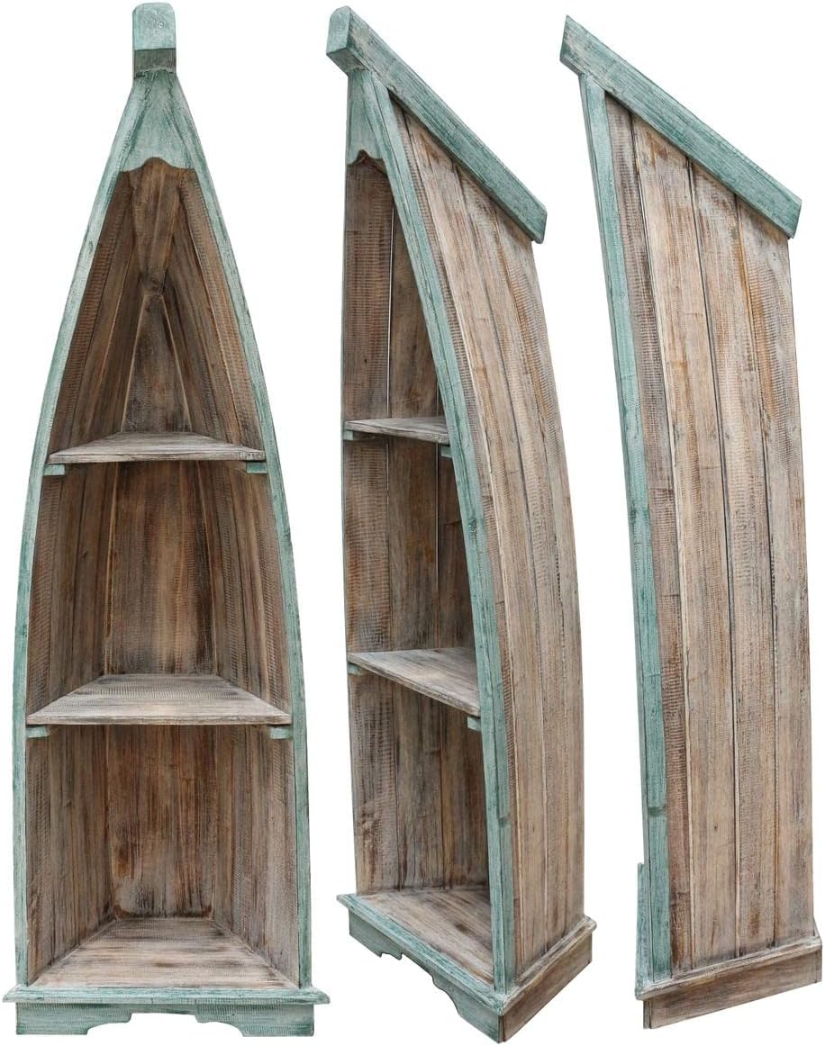 Badregal Bootsregal Boot Regal Bücherregal Bücherschrank Standregal Aufbewahrung 148 cm Albesia Holz