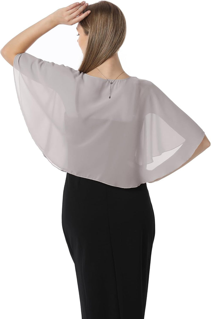 Chiffon-Capelet, weiche Umhänge, Schals und Wickeltücher für Abendkleid, Hochzeit, Umhang der 1920er