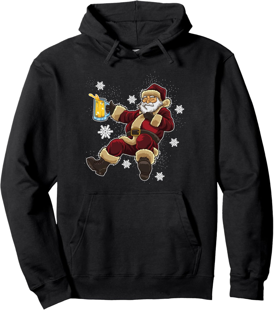 Weihnachtsmann trinkt Bier - Saufen unterm Weihnachtsbaum Pullover Hoodie