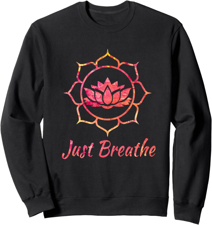 Lotusblume Meditation bewusstes Atmen Mindfulness Sweatshirt