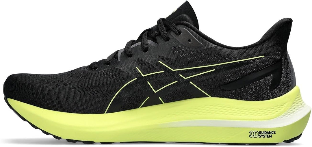ASICS Herren Gt-2000 12 Sneaker, 40.5 EU Black Glow Yellow