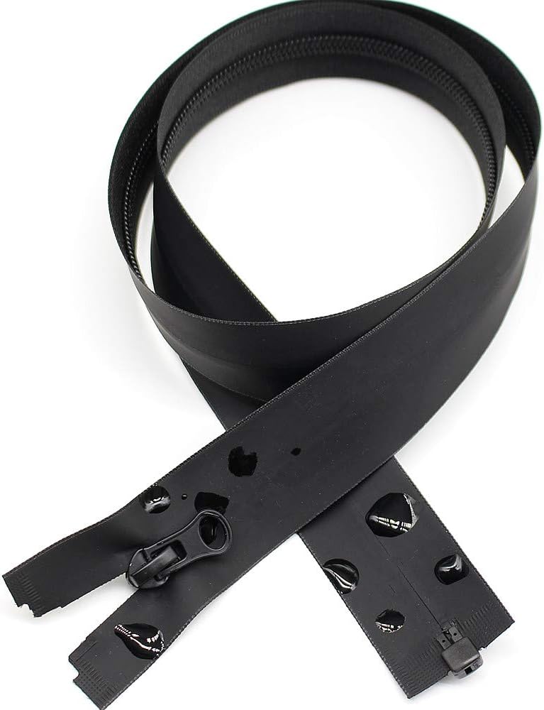 80 cm 2 Stück wasserdichter Reissverschluss teilbar #5 schwarz Wasserdicht Reissverschlüsse für Mant