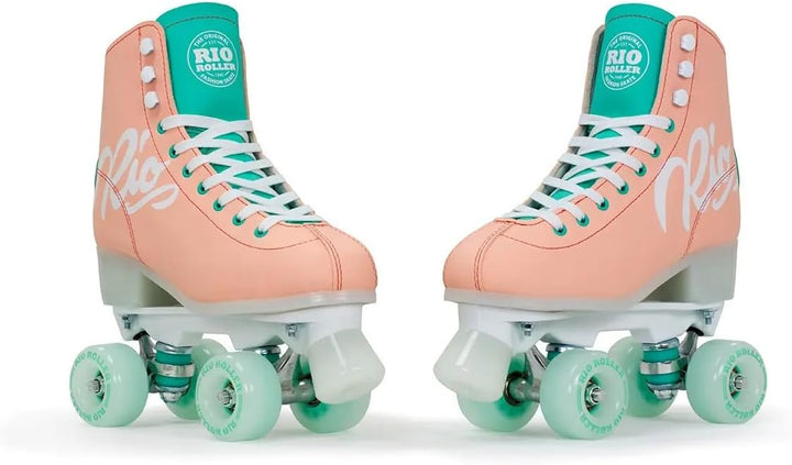 Rio Roller Script Rollschuh 2018 Peach/Green UK3J EU35.5 US4, UK3J EU35.5 US4