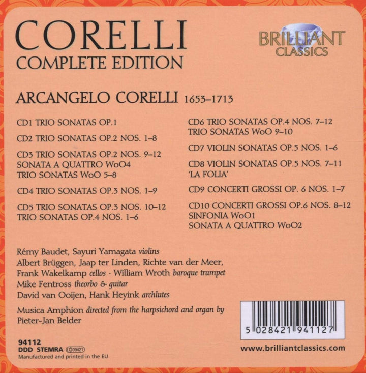 Corelli Complete Edition, Audio-CD