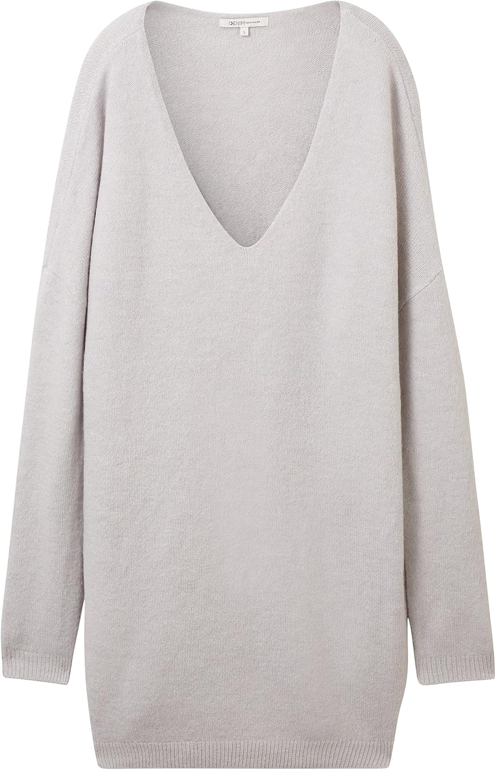 Tom Tailor Denim Damen 1039768 Pullover (1er Pack) L 32253 - Basic Light Grey, L 32253 - Basic Light